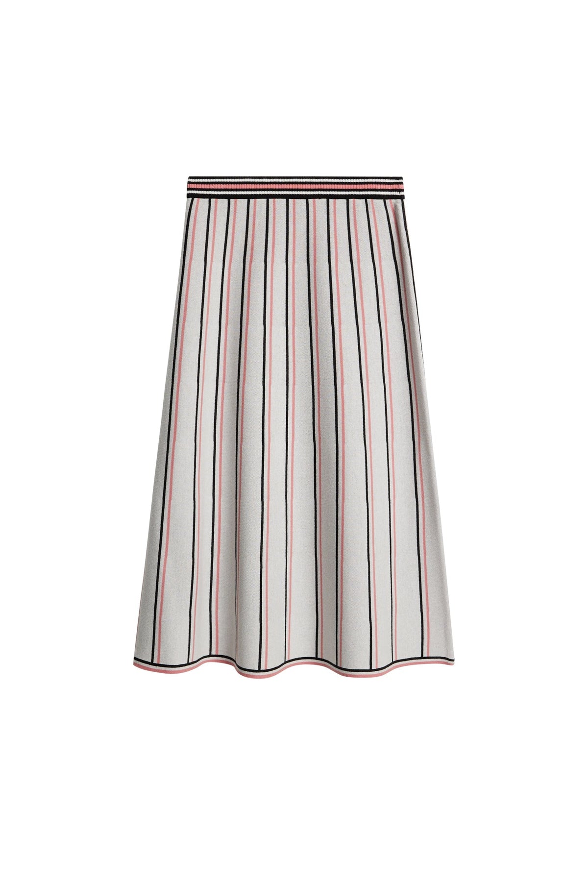 Nora Knit Midi Skirt / White