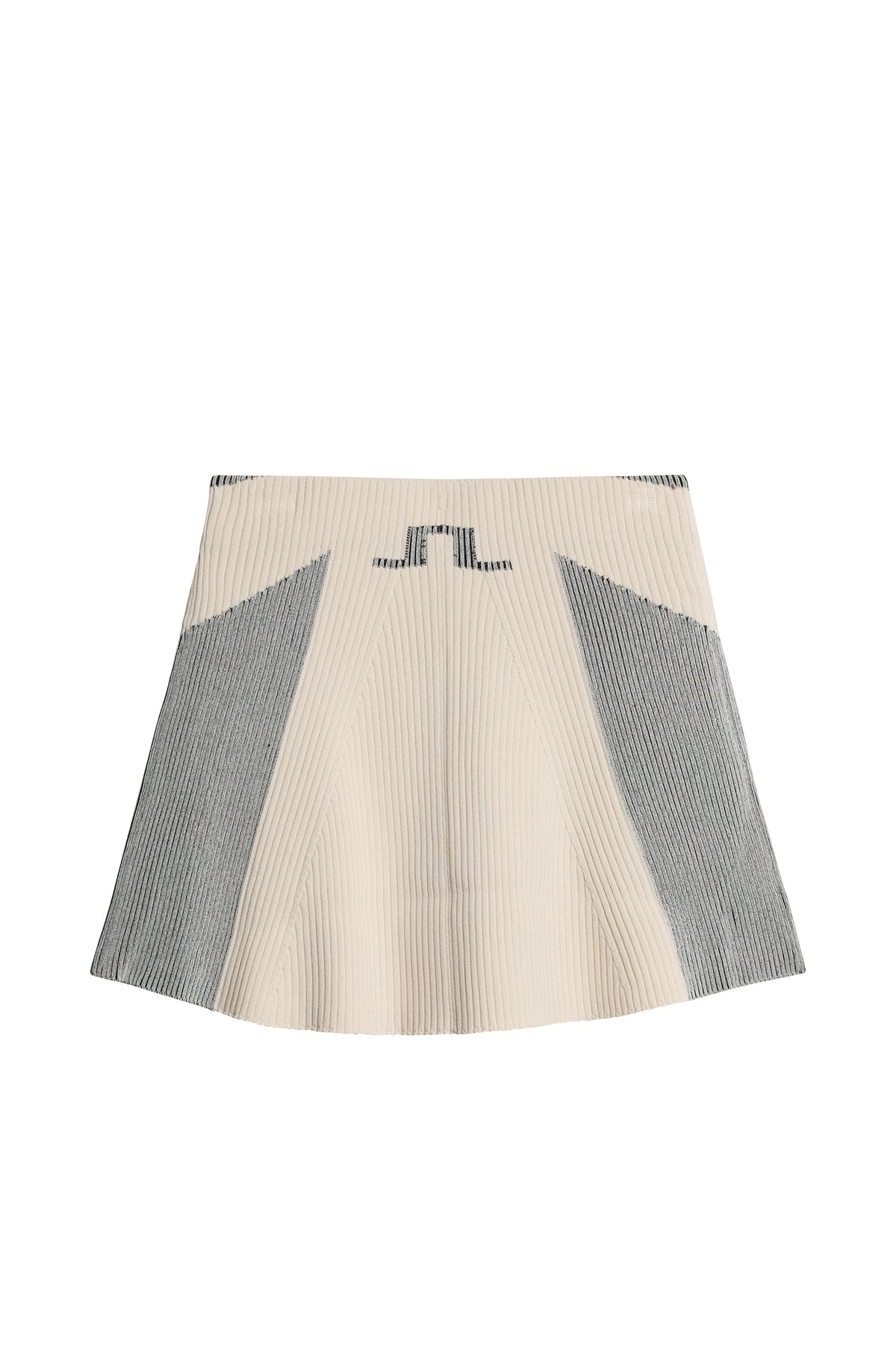 Tanya Contrast Rib Knit Skirt / Moonbeam