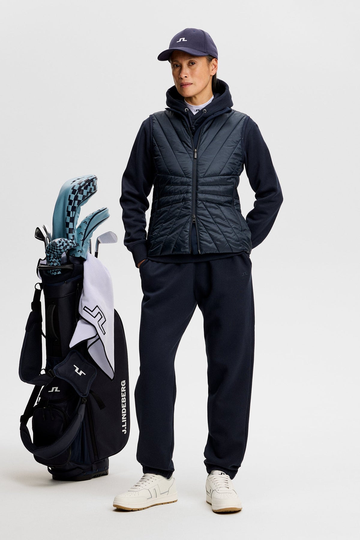 Holma Quilt Hybrid Vest / Navy