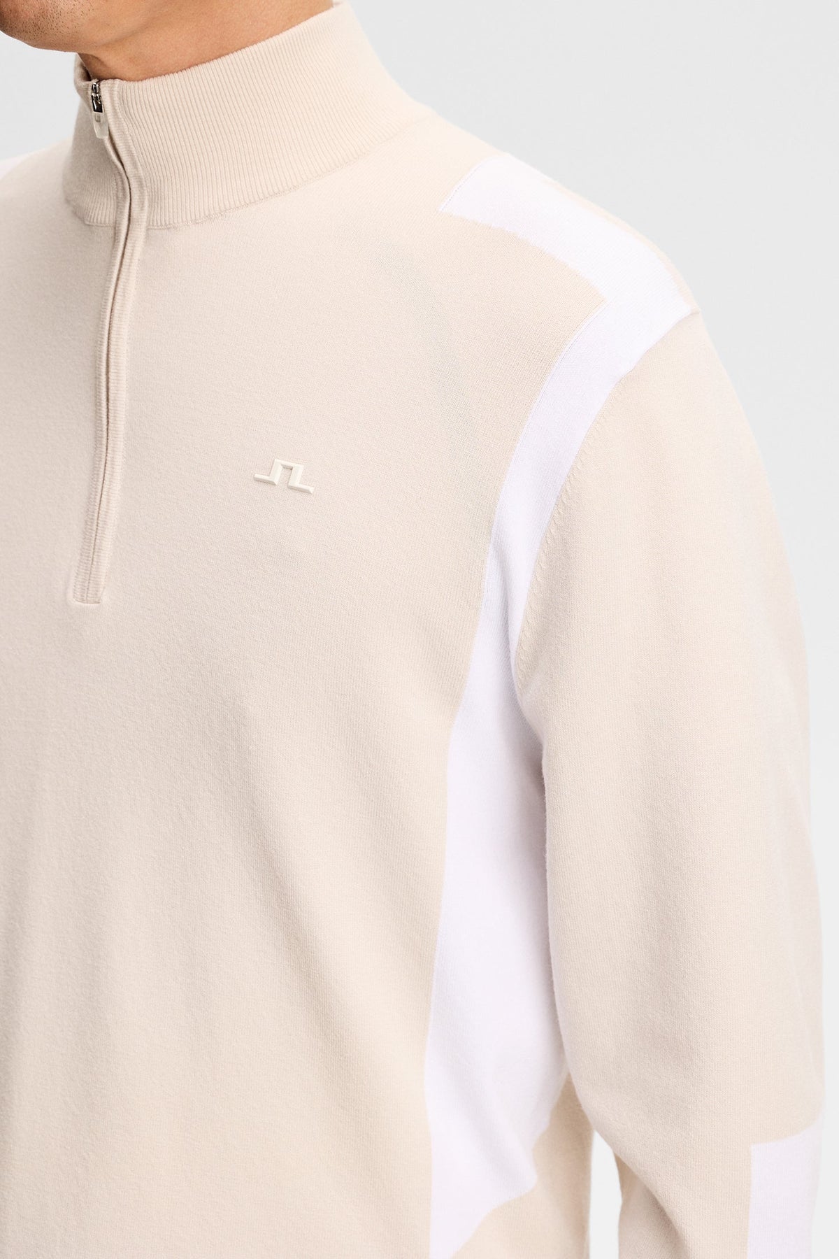 Kendrick Knitted Zip Sweater / Moonbeam