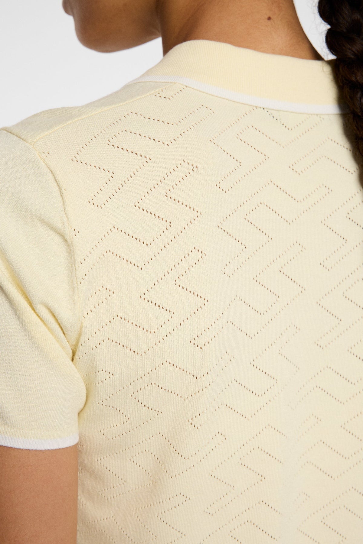 Malva Knitted Polo Shirt / Lemon Icing