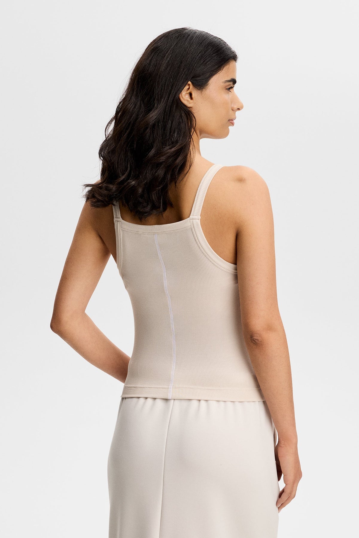 Meira Rib Tank Top / Moonbeam